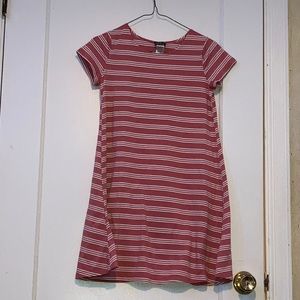 Pink and white Striped dress